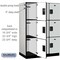 Salsbury Industries 3 Tier Designer Locker, 54"Wx76"Hx24"D, 9 Door, Gray 18-23364GRY - alternate 6